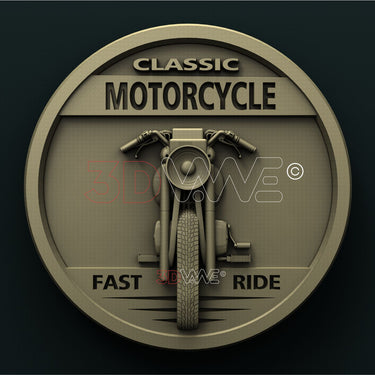MOTORCYCLE SIGN 3D STL 3DWave